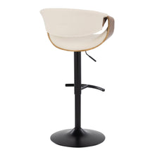 Load image into Gallery viewer, Curvo - Mid Century Modern Adjustable Barstool With Swivel & Rounded T Footrest (Set of 2)