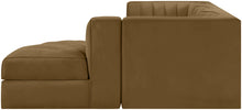 Load image into Gallery viewer, Rummi - Velvet Performance Fabric Upholstered 4 Piece Modular Sectional, With Reverse Corner Chair