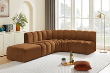 Load image into Gallery viewer, Arc - Velvet 5 Piece Corner Modular Sofa - Saddle