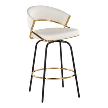 Load image into Gallery viewer, Jie - Fixed Height Contemporary Counter Stool With Swivel Round Footrest (Set of 2)