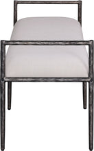 Load image into Gallery viewer, Axis - Linen Textured Beige Fabric Upholstered Bench