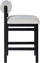 Load image into Gallery viewer, Roundhill - Fabric Counter Stool - Black Frame