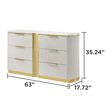 Load image into Gallery viewer, Giovanni - 6 Drawer Dresser (Only Dresser Included, Mirror Not Included) - White