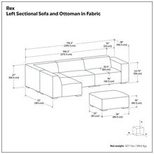 Load image into Gallery viewer, Rex - Handcrafted Sectional Sofa And Ottoman