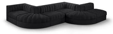 Load image into Gallery viewer, Rummi - Rounded Velvet Performance Fabric Upholstered 6 Piece Modular Sectional