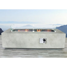 Load image into Gallery viewer, Rectangular Propane Fire Pit Table With Fiber Reinforcement And Adjustable Flame Control - Gray