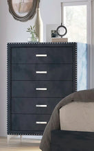 Load image into Gallery viewer, Crown Mark Furniture Lucinda 5 Drawer Chest in Gray