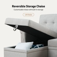 Load image into Gallery viewer, Lucca - Reversible Sleeper Sectional Sofa With Storage Chaise
