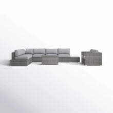 Load image into Gallery viewer, Wicker Sectional Seating Group With Cushions
