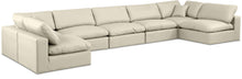 Load image into Gallery viewer, Comfy - 7 Piece Faux Leather Modular Armless Sectional