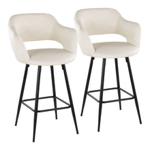 Load image into Gallery viewer, Margarite - Contemporary Fixed Height Counter Stool With Square Footrest (Set of 2)