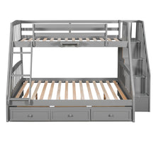 Load image into Gallery viewer, Bunk Bed With Drawers, Ladder And Storage Staircase