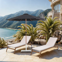 Load image into Gallery viewer, Fiji - Aluminum Patio Umbrella With Square White And Teak Base