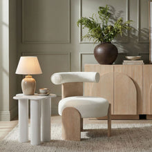 Load image into Gallery viewer, Calder - Linen Textured Fabric Upholstered Accent Chair - Painted Natural Base