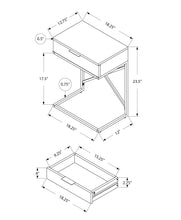 Load image into Gallery viewer, Accent Side Table, Storage Drawer, Contemporary - Taupe