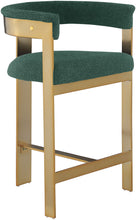 Load image into Gallery viewer, Romeo - Boucle Counter Stool With Gold Base (Set of 2)