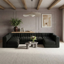 Load image into Gallery viewer, Rummi - Armless Velvet Performance Fabric Upholstered 6 Piece Modular Sectional