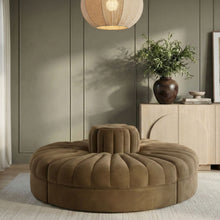 Load image into Gallery viewer, Rummi - Round Velvet Performance Fabric Upholstered 4 Piece Modular Sofa