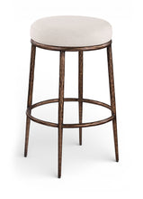 Load image into Gallery viewer, Ferro - Performance Fabric Upholstered Backless Bar Stool - Antique Bronze