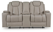 Load image into Gallery viewer, Elevate Edges - Glide Reclining Loveseat With Console - Coin