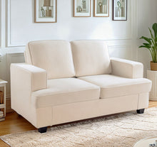 Load image into Gallery viewer, Modern Loveseat, Comfortable 2 Seater Couch With Deep Seating, Loose Back Cushions, Wide Arms