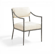 Load image into Gallery viewer, Bastille - Upholstered Dining Arm Chair (Set of 2) - Silver Frame