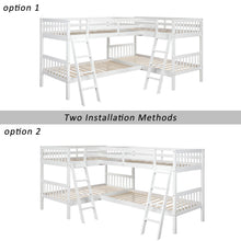 Load image into Gallery viewer, L Shaped Bunk Bed With Ladder