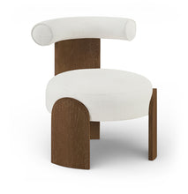 Load image into Gallery viewer, Calder - Linen Textured Fabric Upholstered Accent Chair - Painted Brown Base
