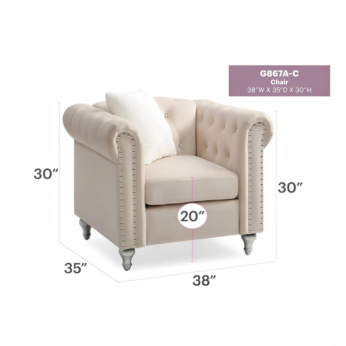 Single Seater Armchair - Beige