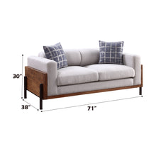 Load image into Gallery viewer, Pelton - Loveseat With 2 Toss Pillows - Walnut