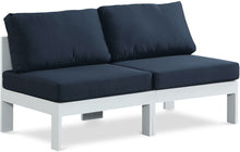 Load image into Gallery viewer, Nizuc - Outdoor Patio 2 Seat Armless Modular Sofa With White Frame