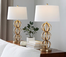 Load image into Gallery viewer, Linx - Contemporary Table Lamp (Set of 2) - Gold / White