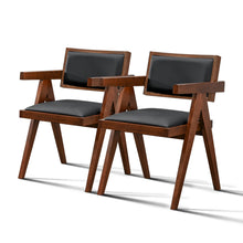 Load image into Gallery viewer, Athena - Dining Chair (Set of 2) - Black / Brown