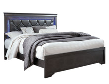 Load image into Gallery viewer, Pompei - Full Bed Headboard With LED Light And Footboard - Metallic Gray