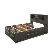Load image into Gallery viewer, Crown Mark Emily Queen Captain's Storage Bed in Grey