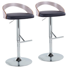 Load image into Gallery viewer, Grotto - Contemporary Adjustable Height Barstool With Swivel With Straight T Footrest (Set of 2)
