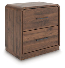 Load image into Gallery viewer, Fortlorn - Two Drawer Night Stand - Walnut Brown