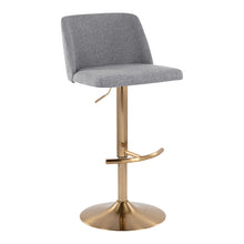 Load image into Gallery viewer, Toriano - Contemporary Adjustable Barstool With Swivel With Rounded T Footrest (Set of 2)