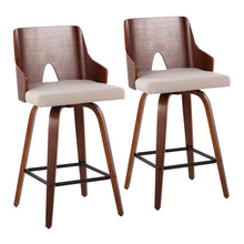 Load image into Gallery viewer, Ariana - Mid Century Modern Counter Stool (Set of 2)
