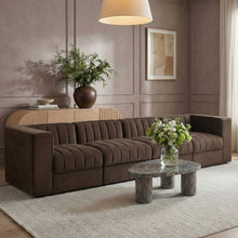 Load image into Gallery viewer, Rummi - Velvet Performance Fabric Upholstered 4 Piece Modular Sofa