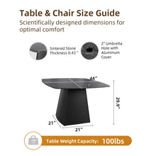 Load image into Gallery viewer, Rounded Square Outdoor Pedestal Dining Table