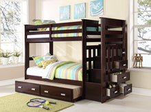 Load image into Gallery viewer, Allentown - Twin / Twin Bunk Bed With Trundle Storage - Espresso