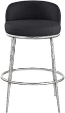 Load image into Gallery viewer, Ferro - Performance Fabric Upholstered Bar Stool - Antique Silver