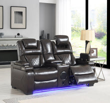 Load image into Gallery viewer, U104 - Power Reclining Loveseat - Dark Brown