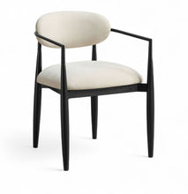 Load image into Gallery viewer, Riccio - Fabric Dining Arm Chair (Set of 2) - Black Frame