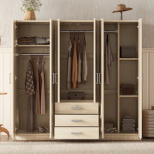 Load image into Gallery viewer, 6 Doors Wardrobe Storage For Bedroom, With Big Drawers