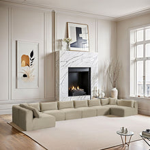 Load image into Gallery viewer, Shaggy - 8 Piece Modular U-Shaped Armless Sectional