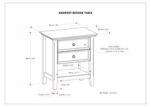 Load image into Gallery viewer, Amherst - Handcrafted Bedside Table