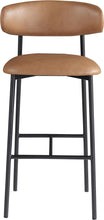 Load image into Gallery viewer, Lupita - Vegan Leather Upholstered Bar Stool With Matte Black Frame (Set of 2)