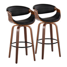 Load image into Gallery viewer, Symphony - Mid Century Modern Fixed Height Barstool With Swivel And Round Footrest (Set of 2)